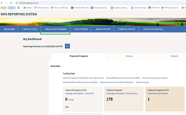 NRS Navigation Page